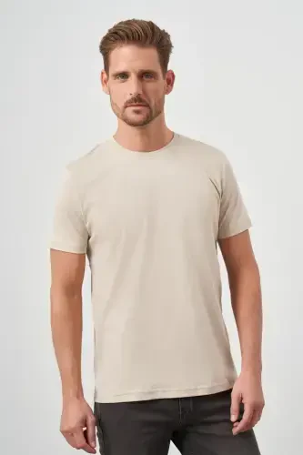 Modazone Erkak Bej Trend Polo Yoqali Cho'ntakli Klassik Regular Fit Futbolka - 1