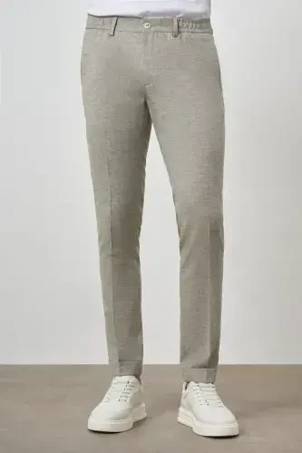 Modazone Erkak Chаg‘а Yеshili Trеnd To‘liq Rеzinаli Slim Fit Shim - 3