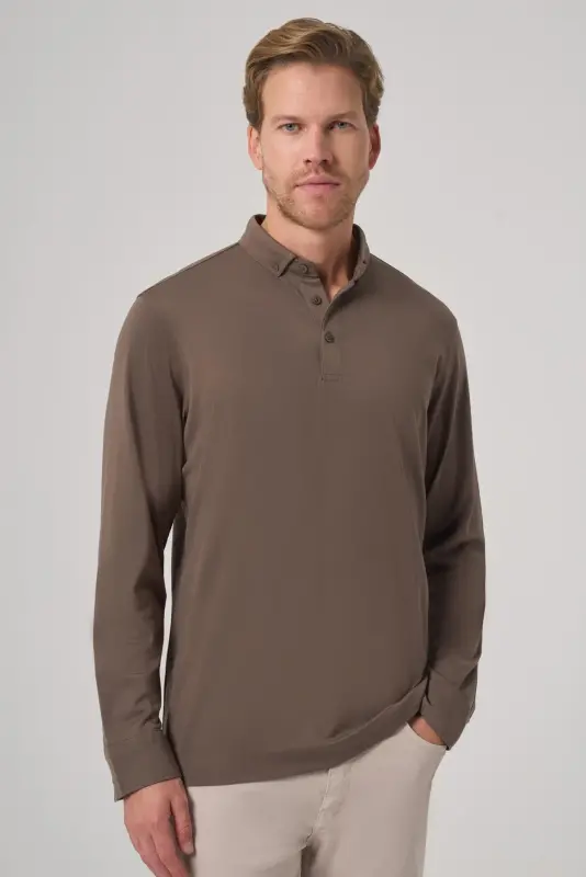 Modazone Erkak Chogʻa yashili Trend Polo Yoqali Rayon Svitchot - 1