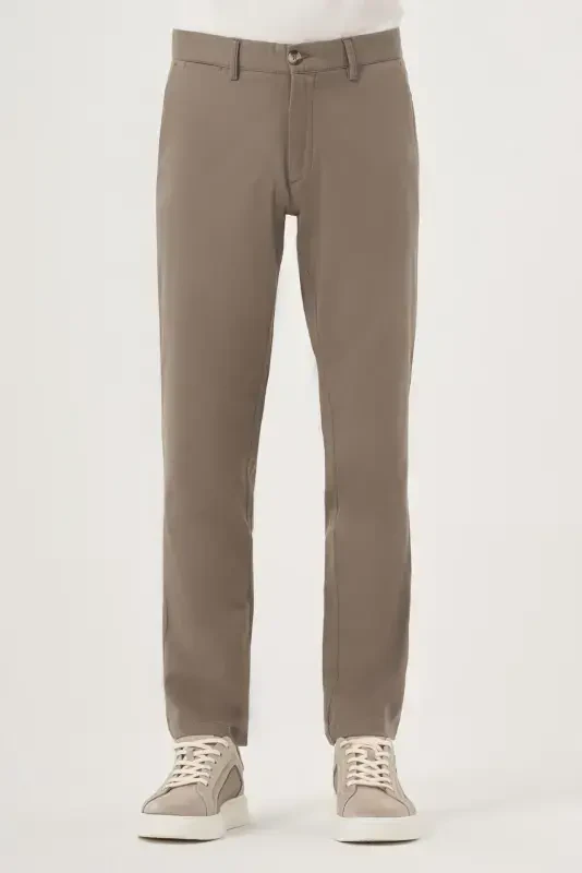 Modazone Erkak Chog'a yashili yozgi paxta yon cho'ntak Slim Fit Chino shim - MORVEN