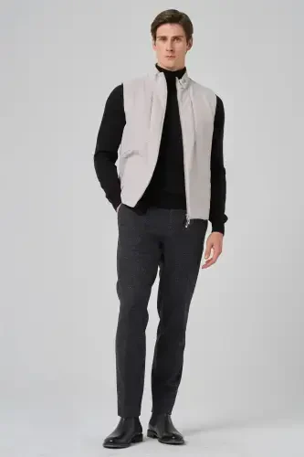 Modazone Erkak Ekru Poliamid Sport Yopiq Cho'ntak Fermuarli Nimcha - 6