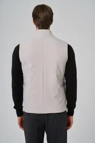 Modazone Erkak Ekru Poliamid Sport Yopiq Cho'ntak Fermuarli Nimcha - 7