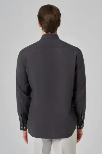 Modazone Erkak Fume Dynamic Fit Tugmali Yoqa Modal Ko'ylak - 5