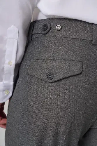 Modazone erkak fumo poliviskon trend naqshli slim fit juft buklama shim - 4