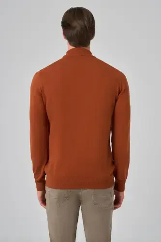 Modazone Erkak G'isht Asosiy Yarim Balıkçı Yoqa Dynamic Fit Qulay Kesim Triko - 5