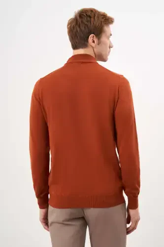 Modazone Erkak G'isht Basic Yarim Balıkçı Yaka Dynamic Fit Qulay Kesimli Triko - 6