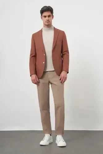 Modazone Erkak G'isht To'quv Slim Fit Mono Yoqa Kurtka - 5