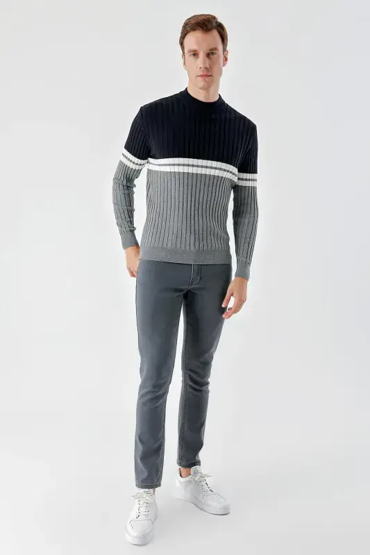 Modazone Erkak Grimel Trend Panoli Bato Yoqa Dynamic Fit Qulay Kesim Triko - 6