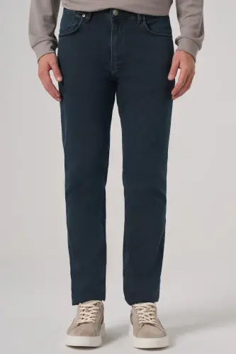 Modazone Erkak Haki Denim 5 Cep Slim Fit Jean Jins Shim - 1