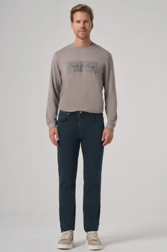 Modazone Erkak Haki Denim 5 Cep Slim Fit Jean Jins Shim - 3