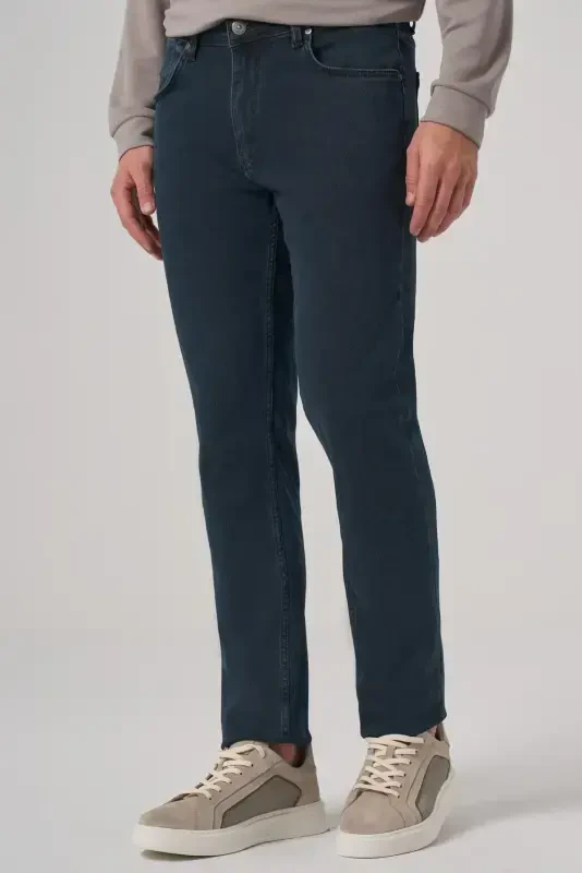 Modazone Erkak Haki Denim 5 Cep Slim Fit Jean Jins Shim - 2