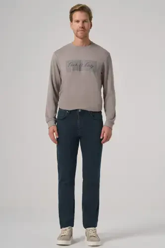 Modazone Erkak Haki Denim 5 Cep Slim Fit Jean Jins Shim - 3