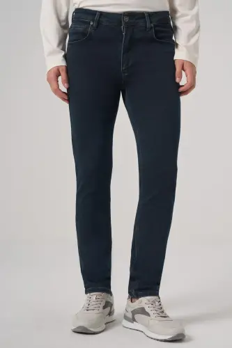 Modazone Erkak Haki Denim 5 Cep Slim Fit Jean Shim Jins - 1