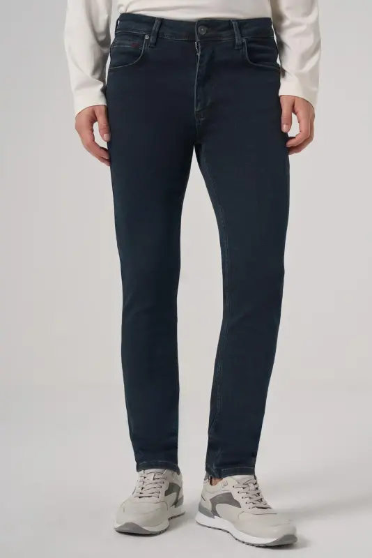 Modazone Erkak Haki Denim 5 Cep Slim Fit Jean Shim Jins - 1
