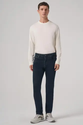 Modazone Erkak Haki Denim 5 Cep Slim Fit Jean Shim Jins - 3