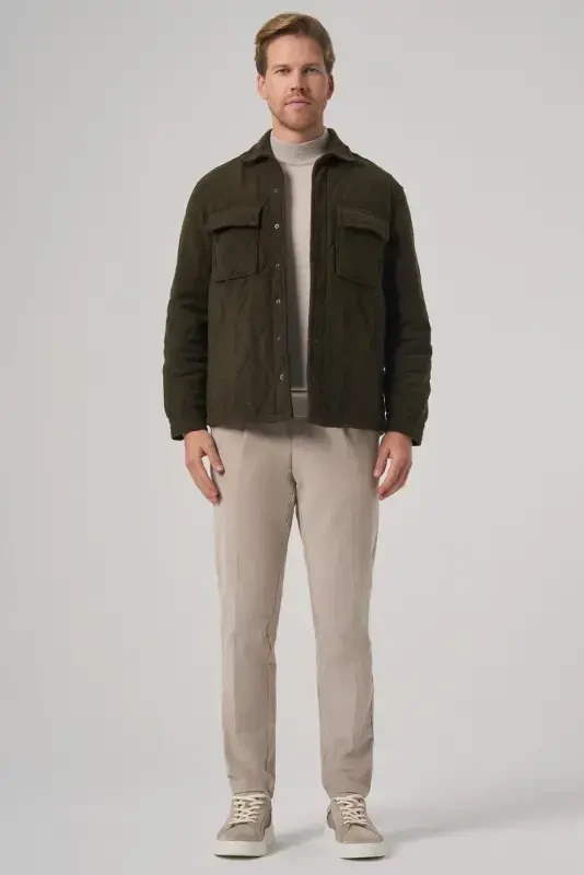 Modazone Erkak Haki Junli Dynamic Fit Barberi Yoqa Mont - 2