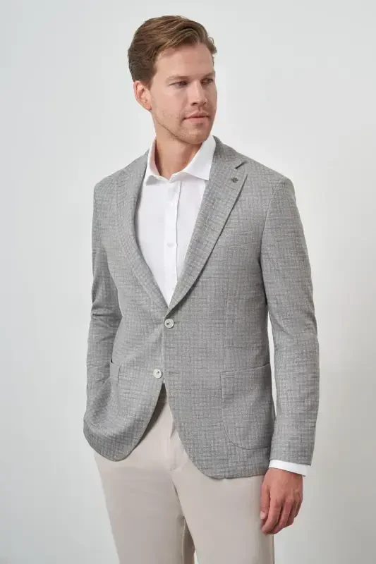 Modazone Erkak Haki O'rma Slim Fit Mono Yoqa Jaket - 4