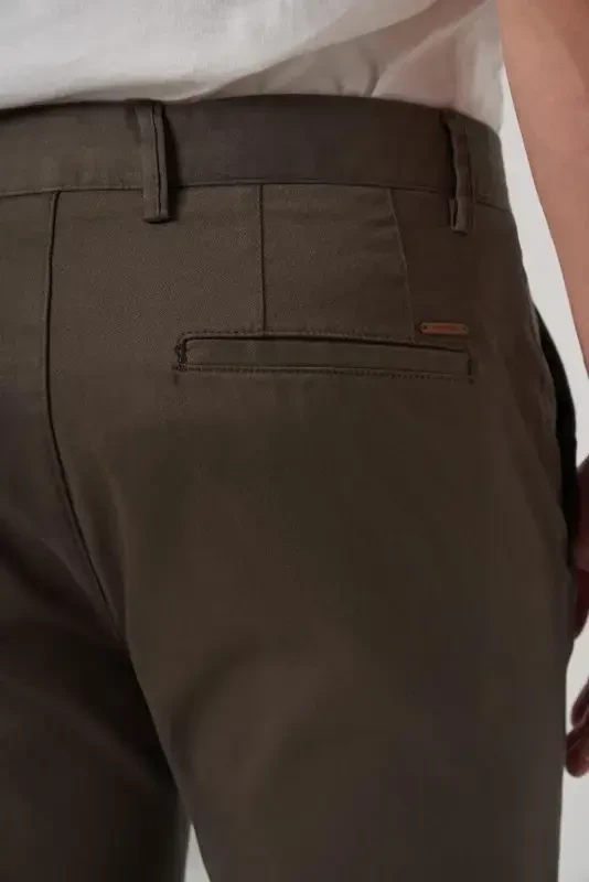 Modazone Erkak Haki Paxta Trend Slim Fit Chino Shim - 4