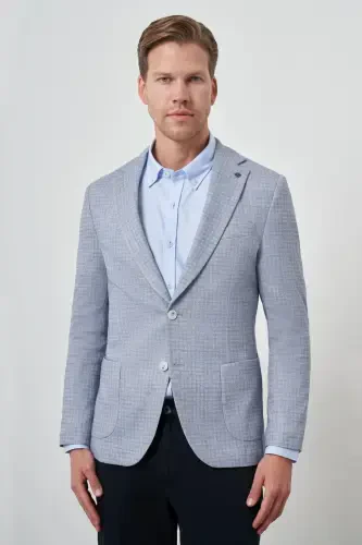 Modazone Erkak Indigo O'rma Slim Fit Mono Yoqa Kurtka 