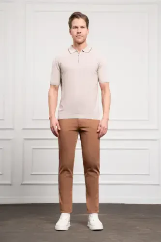 Modazone Erkak Kemik Trend Polo Yoqali Dinamik Fit Qulay Kesim T-Shirt - MORVEN (1)