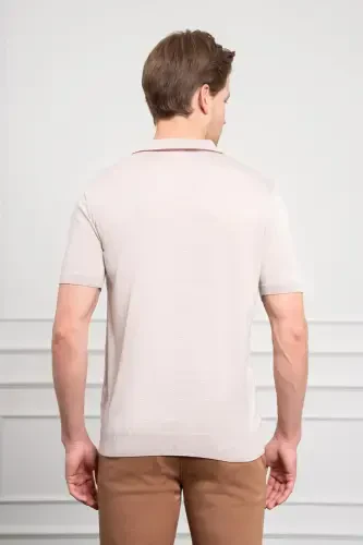 Modazone Erkak Kemik Trend Polo Yoqali Dinamik Fit Qulay Kesim T-Shirt - 5