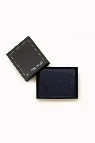 Modazone Erkak Ko'k %100 Charm Magnitli Hamyon - 4