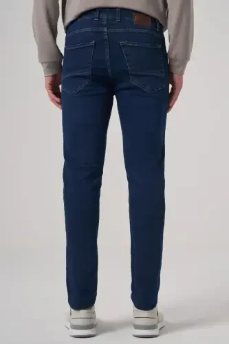 Modazone Erkak Ko'k Denim 5 cho'ntakli Slim Fit Jinsi Shim - 5