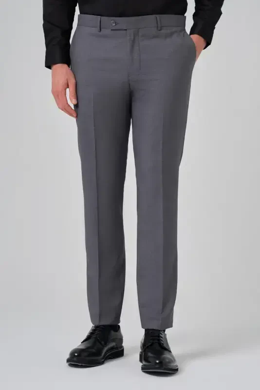 Modazone Erkak Kulrang Klassik Slim Fit Tor Kisim Shim - 1