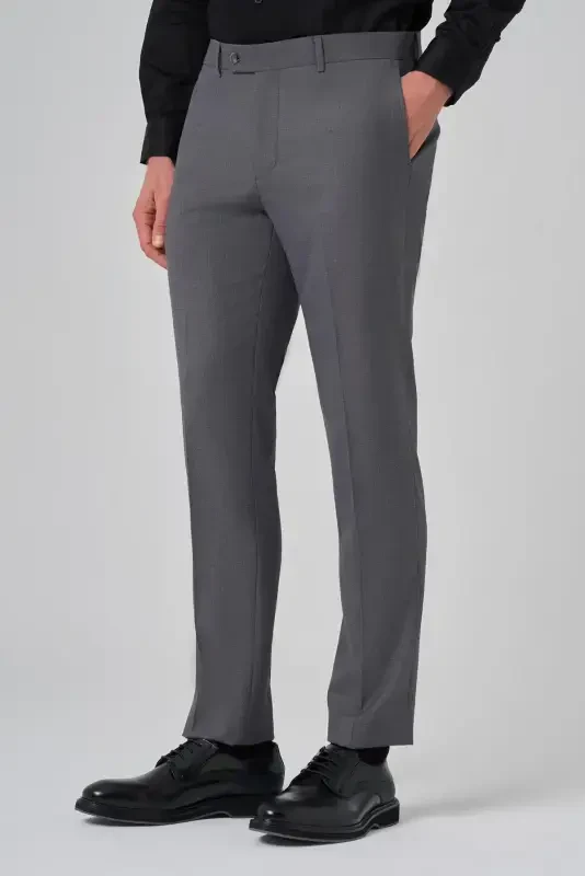 Modazone Erkak Kulrang Klassik Slim Fit Tor Kisim Shim - 2