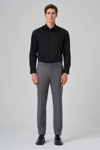 Modazone Erkak Kulrang Klassik Slim Fit Tor Kisim Shim - 4