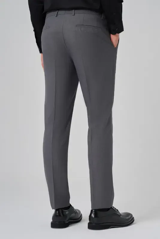 Modazone Erkak Kulrang Klassik Slim Fit Tor Kisim Shim - 5