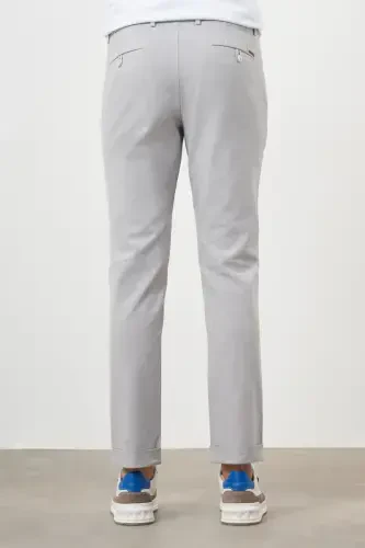 Modazone Erkak Kulrang Paxta Zig'ir Trend Ipli Jogger Slim Fit Sport Shim - 3