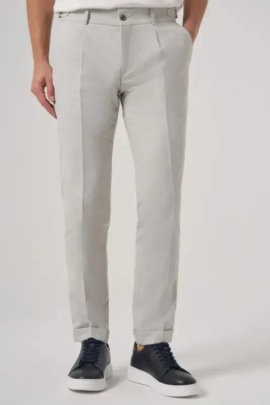 Modazone Erkak Kulrang Trend Burmali Slim Fit Shim - MORVEN