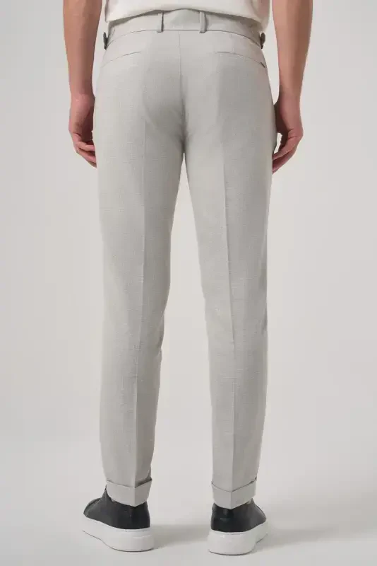 Modazone Erkak Kulrang Trend Burmali Slim Fit Shim - 5