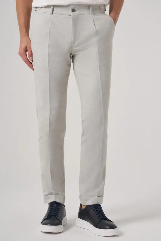 Modazone Erkak Kulrang Trend Burmali Slim Fit Shim - 1