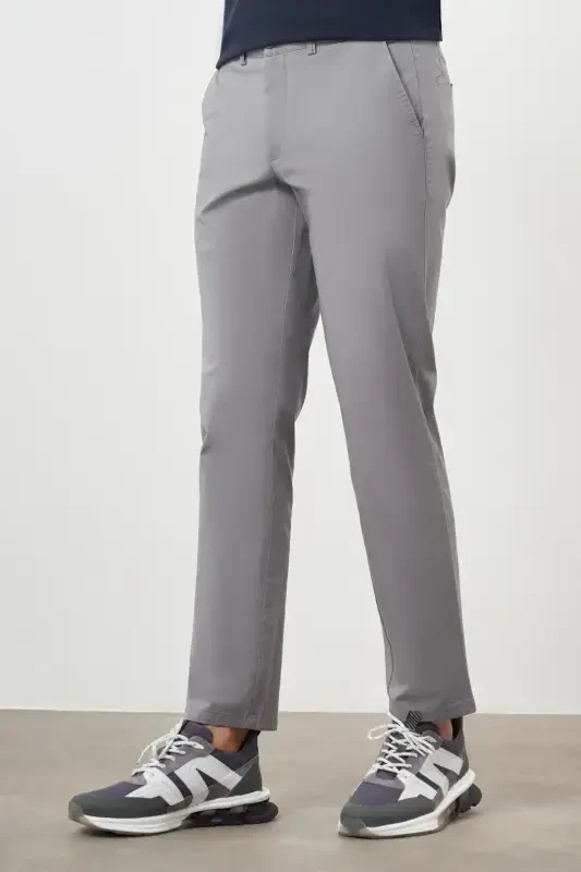 Modazone Erkak Kulrang Yozgi Paxta Yon Cho'ntak Dynamic Fit Chino Shim - 2