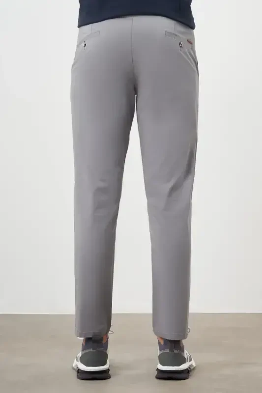 Modazone Erkak Kulrang Yozgi Paxta Yon Cho'ntak Dynamic Fit Chino Shim - 3