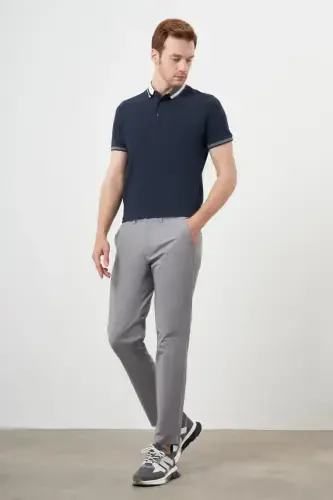 Modazone Erkak Kulrang Yozgi Paxta Yon Cho'ntak Dynamic Fit Chino Shim - 5