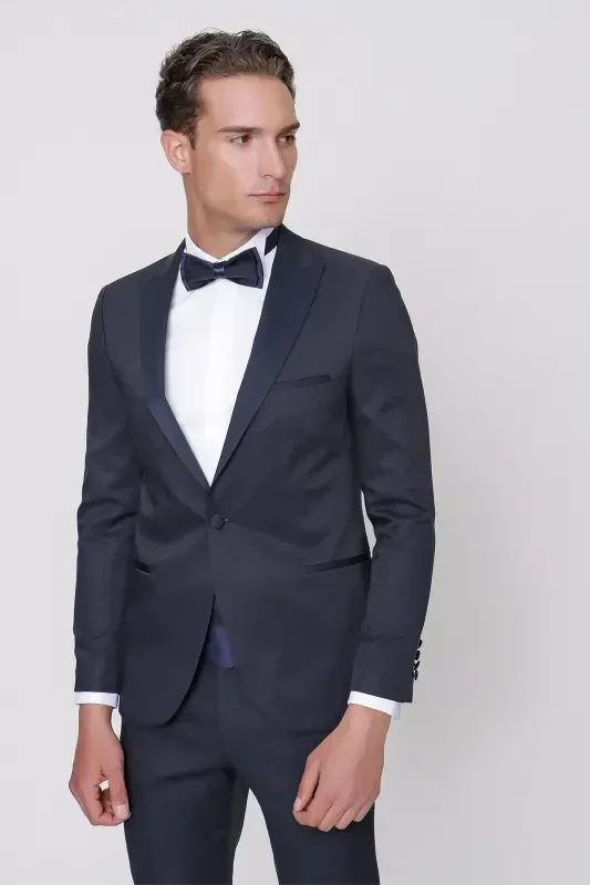 Modazone Erkak Lacivert Tayga Papyon Kuşak Ceromonia Damatlık - 3