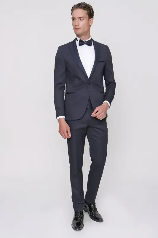 Modazone Erkak Lacivert Tayga Papyon Kuşak Ceromonia Damatlık - 5