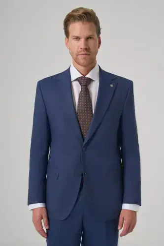 Modazone Erkak Lacivert Yunli Trend Desenli Dynamic Fit Mono Yoqa Takim Elbise - 1