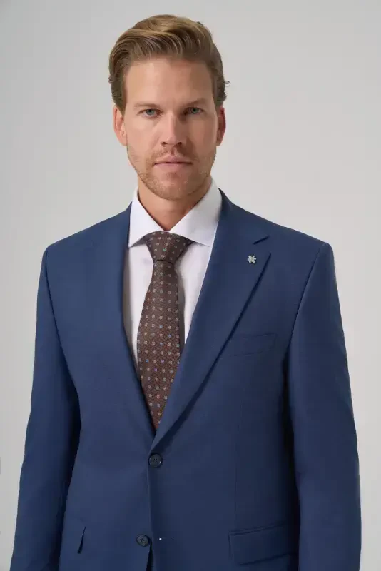 Modazone Erkak Lacivert Yunli Trend Desenli Dynamic Fit Mono Yoqa Takim Elbise - 2