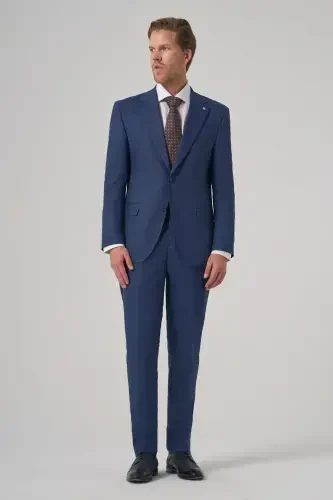 Modazone Erkak Lacivert Yunli Trend Desenli Dynamic Fit Mono Yoqa Takim Elbise - 4