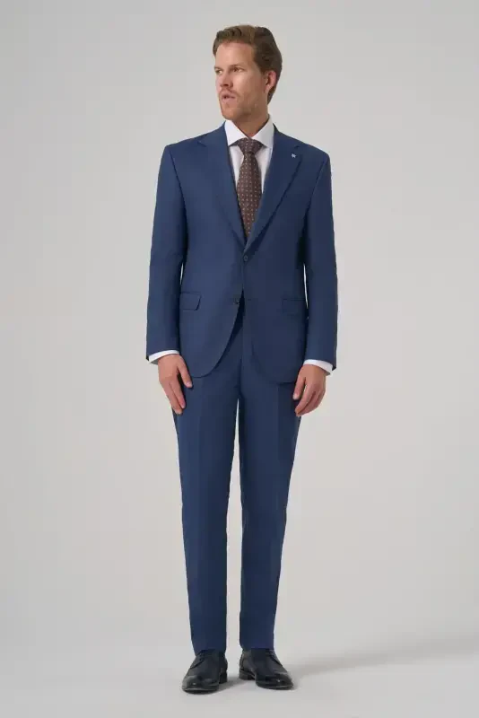 Modazone Erkak Lacivert Yunli Trend Desenli Dynamic Fit Mono Yoqa Takim Elbise - 4