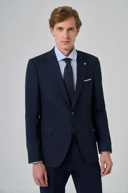 Modazone Erkak Lak Yünlü Slim Fit Mono Yoqa Kostyum - 1