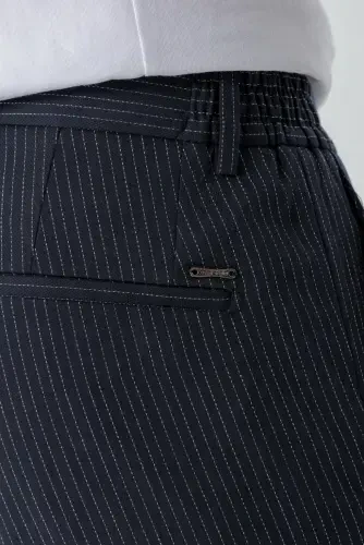 Modazone Erkak Lochivart Poliviscon Trend Chiziqli Slim Fit Klassik Shim - 6