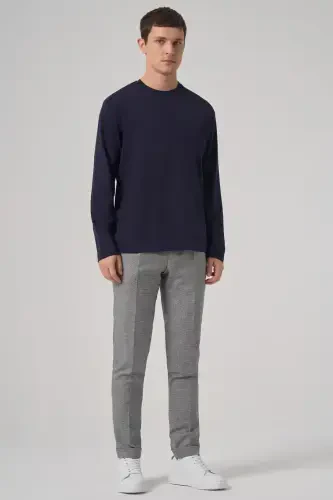 Modazone Erkak Lochivert Trend Bıtsıkl Yaka Rayon Sweatshirt - 4