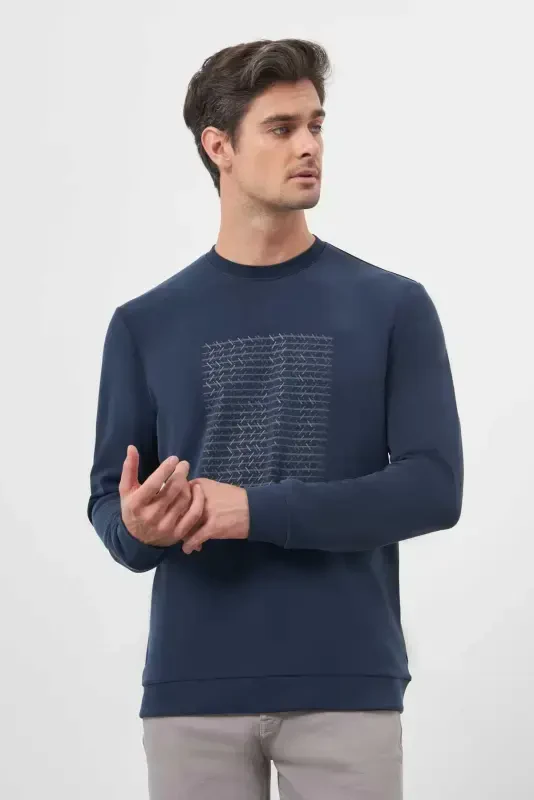Modazone Erkak Marine Trend Bisiklet Yoqa Sweat-Shirt - 2