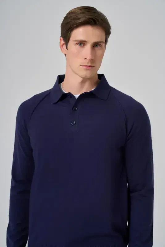 Modazone Erkak Marine Trend Core Spun Polo Yoqali Dynamic Fit Qulay Kesimli Triko - 3