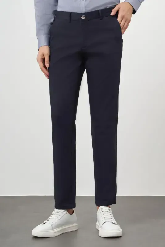 Modazone Erkak Moviy Chino Dinamik Fit Shim - 3